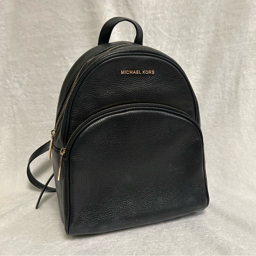 Michael Kors Abbey Medium Pebbled Leather Backpack